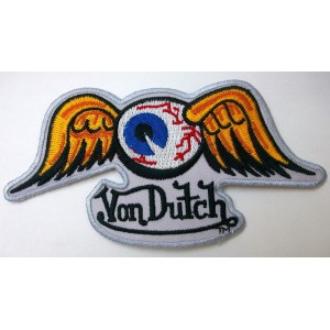 Patch ecusson von Dutch flying eyeball avec signature oldstock