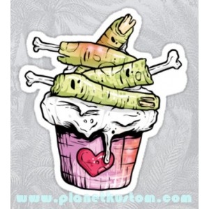 Sticker zombie fingers cupcake doight gateau food heart cup cake 7