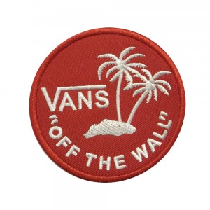 Patch ecusson vans themocollant off the wall surf palmiers red