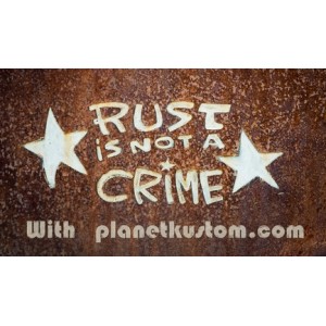 Sticker rust is not a crime star on rust with planet kustom petit 6