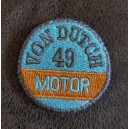 Patch ecusson von Dutch 49 motor bleu orange rare old stock